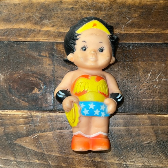 DC Comics Other - Vintage late 70s 3”early 80s rubber baby Wonder Woman doll figurine RARE